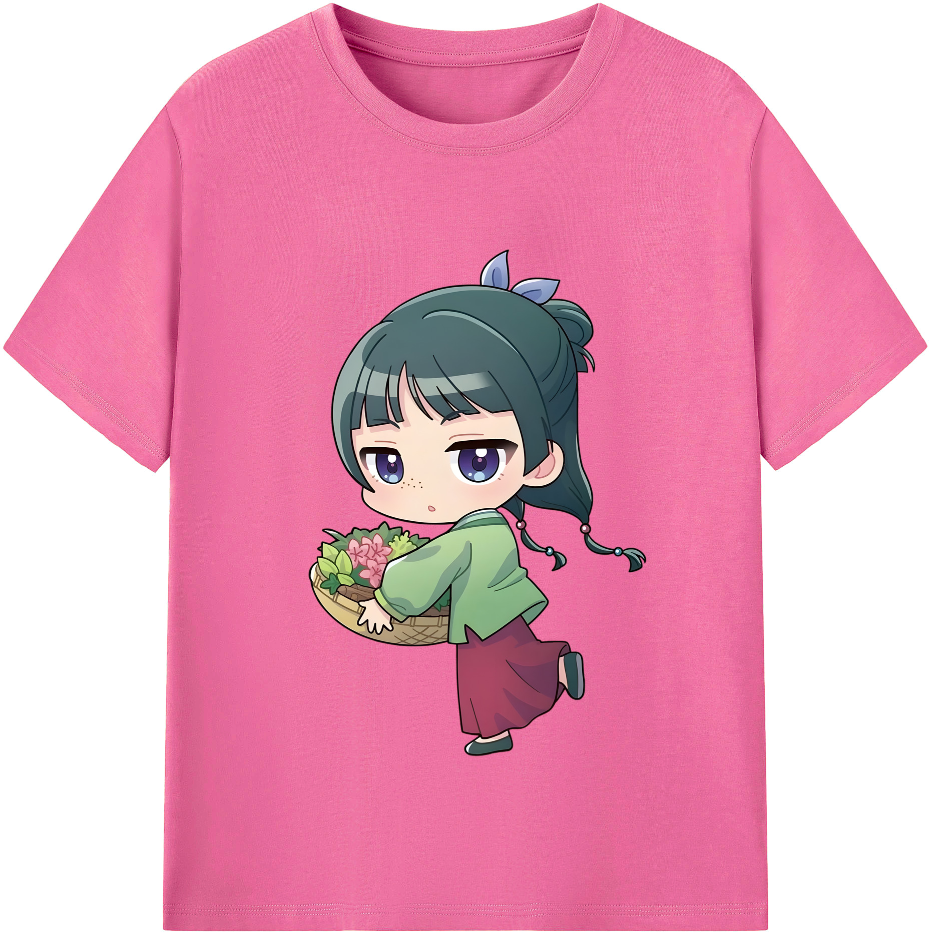 （画像用） 薬屋のひとりごと The Apothecary Diaries レディースカジュアルプリントTシャツ（綿100％）